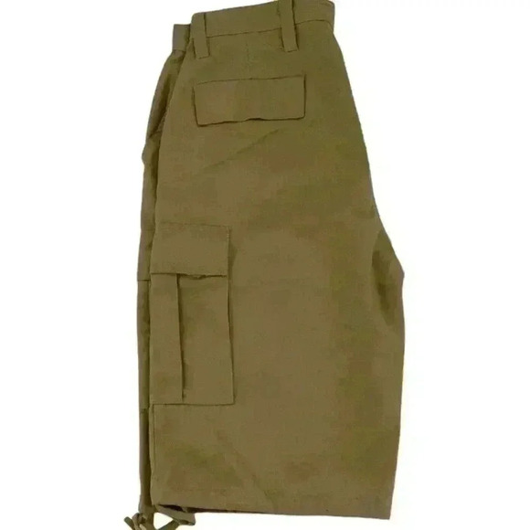 Regal Wear Khaki Tan Cargo Shorts Flat Front Side Pockets Size 38 - Picture 5 of 6